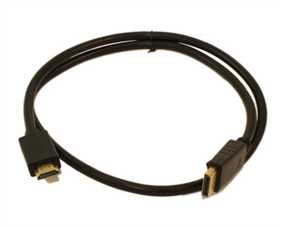 3ft DisplayPort to HDMI Cable 28AWG Gold Plated 4Kx2K, Black