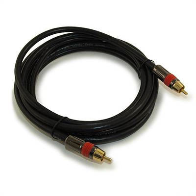 10ft 1 Wire RCA Premium Digital Audio SubWoofer/Video Cable IN WALL