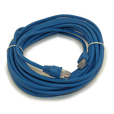 25ft Cat5E Ethernet RJ45 Patch Cable, Stranded, Snagless Booted, BLUE