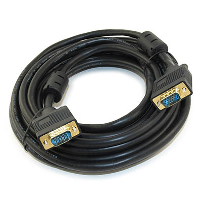 25ft Premium VGA Male/Male Triple-Shielded Cable NO FERRITES Nickel Plated