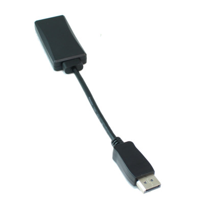 HDMI Female (Source) to DisplayPort Male (Monitor) Adapter, Black