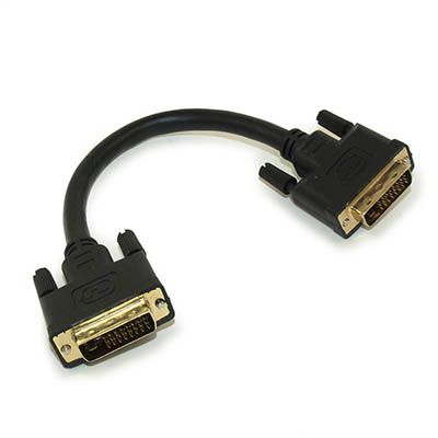 6inch DVI-D Dual Link DIGITAL (30 AWG) Male to Male Gold Plated Cable