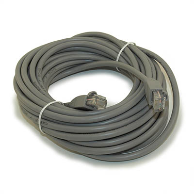 25ft Cat5E Ethernet RJ45 Patch Cable, Stranded, Snagless Booted, GRAY