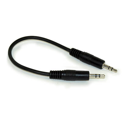 4inch 3.5mm Mini-Stereo TRS Male to Male Speaker/Audio Cable, Black