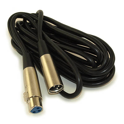 10Ft XLR 3P Male / Female Microphone / Audio Mixer Cable