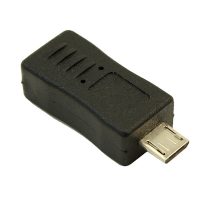 Micro-B USB Male to Micro-B USB Female STRAIGHT Adapter