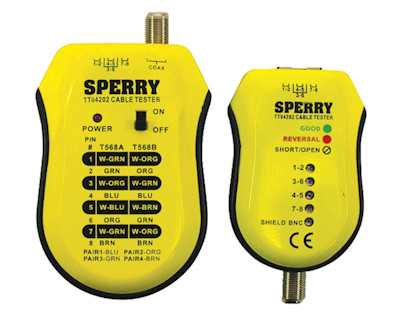 Sperry TT64202 Ethernet and Coax Cable Tester (for Coax, RJ45/CAT5/CAT6)