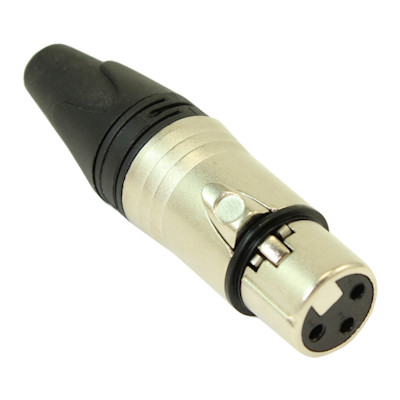 XLR Female Self-solder Connector, Shielded, Gold Plated