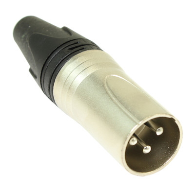 XLR Male Self-solder Connector, Shielded, Gold Plated