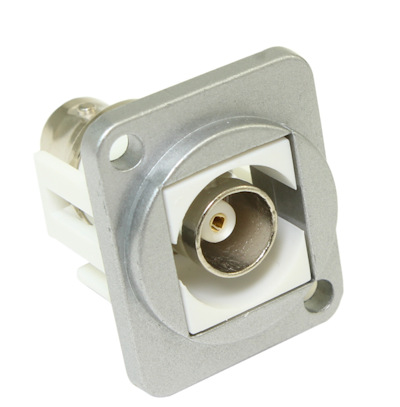 Wall plate: BNC Female D-Series/Neutrik Panel Mount Connector, Metal