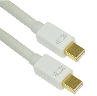 3ft Mini DisplayPort (v1.4/8K@30) Cable, 30AWG, Gold Plated, White