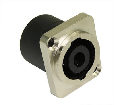Wallplate: SpeakOn(TM) D-Series/Neutrik Panel Mount Connector, Metal