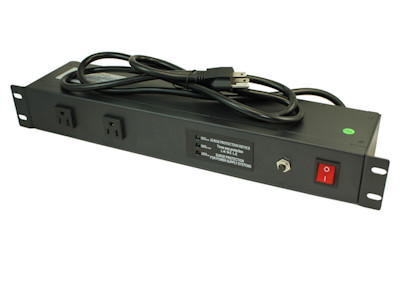 6ft 12 Outlet 1.5U Power Strip Rackmount Metal 1650Watt/120V/15A w/Surge