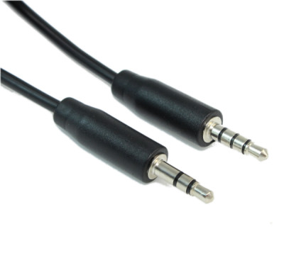 2ft 3.5mm TRS Male to 3.5mm TRRS Angled Male LINE LEVEL RECORDING Cable