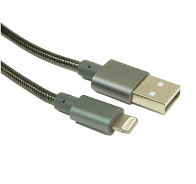 3.3ft ARMORED Genuine Lightning MFi-Certified USB Cable Sync & Charge