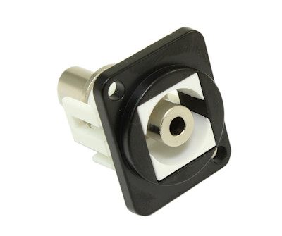Wall plate: 3.5mm TRS Stereo D-Series/Neutrik Panel Mount, Coupler Connect