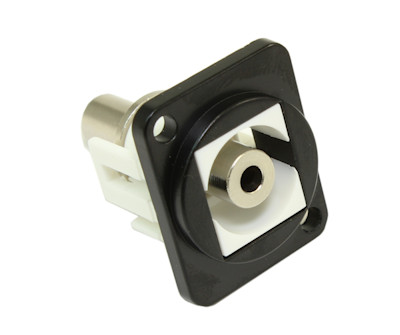 Wallplate: 3.5mm TRS Stereo D-Series/Neutrik Panel Mount, Coupler Connect