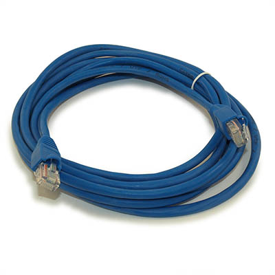 10ft Cat5E Ethernet RJ45 Patch Cable, Stranded, Snagless Booted, BLUE