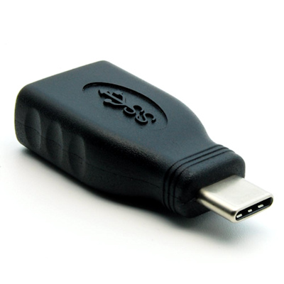 USB 3.2 Gen 1 Type-C Male to USB Type A Female Adapter, Black 