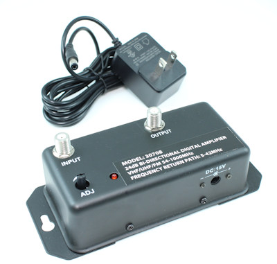 Antenna Signal Amplifier (24dB) 54Mhz-1000Mhz, Powered