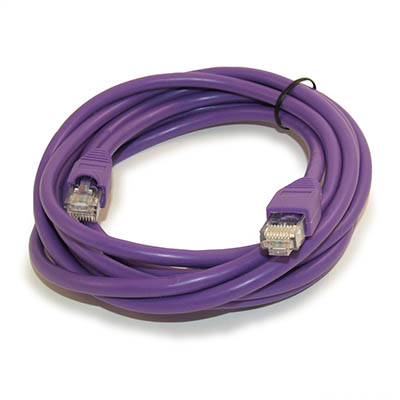 10ft Cat6 Ethernet RJ45 Patch Cable, Stranded, Snagless Booted, PURPLE