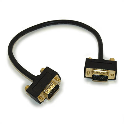 1ft VGA ULTRA-THIN COMPACT END Male/Male Triple Shielded Cable