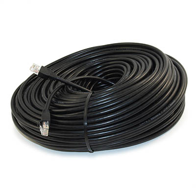 200ft Cat6 Ethernet RJ45 Patch Cable, Stranded, Snagless Booted, BLACK