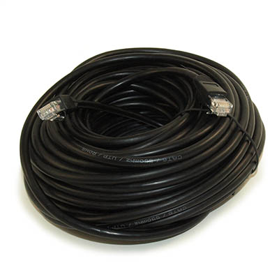 75ft Cat6 Ethernet RJ45 Patch Cable, Stranded, Snagless Booted, BLACK