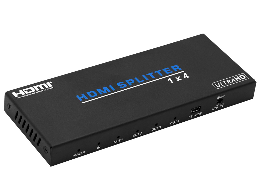 My Cable Mart - 4 Port HDMI Amplified Splitter (Video/Audio), 4Kx2K ...
