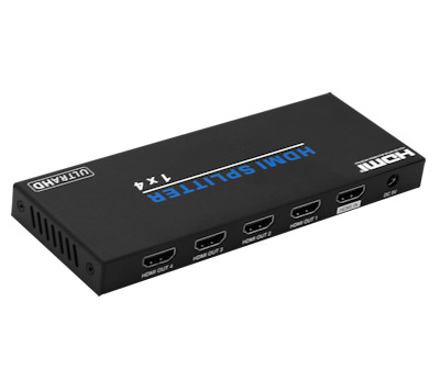 4 Port HDMI Amplified Splitter (Video/Audio), 4Kx2K @60Hz / 4:4:4 / HDCP2.2