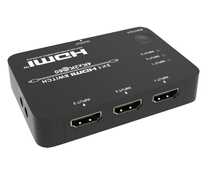 smag Stige Midler My Cable Mart - 3 IN/1 OUT HDMI Switch AUTO-SELECT, 4Kx2K @60Hz / 4:4:4 /  HDCP2.2