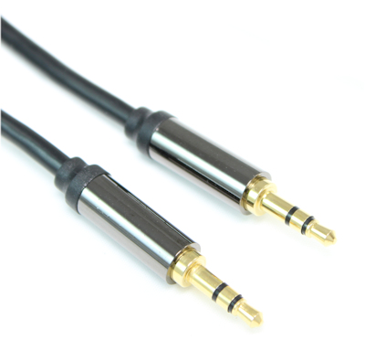 6 inch PREMIUM 3.5mm Mini-Stereo TRS Male to Male Speaker/Audio Cable