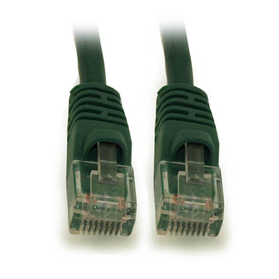 4ft Cat5E Ethernet RJ45 Patch Cable, Stranded, Snagless Booted, GREEN