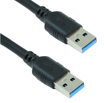 10ft USB 3.2 Gen 1 SUPERSPEED 5Gbps Type A Male to A Male Cable, BLACK