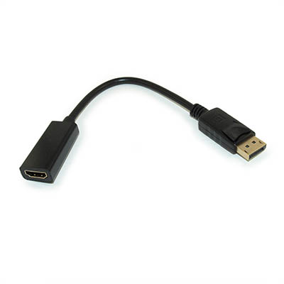4inch DisplayPort (Male) to HDMI (Female) 4K@30Hz Adapter Cable