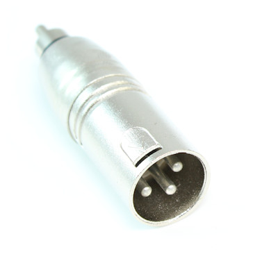 XLR Male to RCA Male Adapter, Nickel Plated