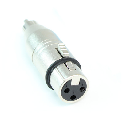 XLR Female to RCA Male Adapter, Nickel Plated