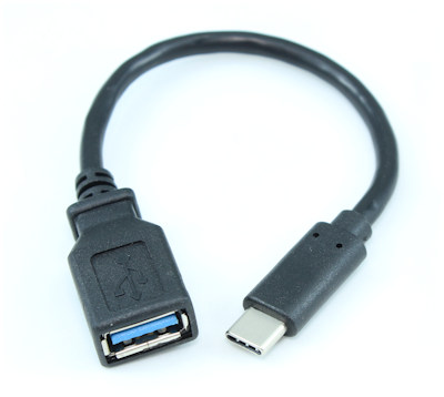 6inch OTG USB 3.1 Gen1 Type-C Male to Type A 5Gbps Female, Black