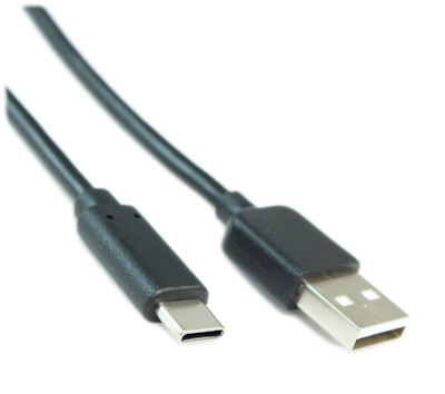 12inch USB Type-C Male to Type-A Male Cable, 480Mbps, Black