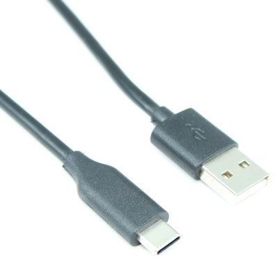 12inch USB QUICK-CHARGE v3 Type-C Male to Type-A Male Cables, 480Mbps Black