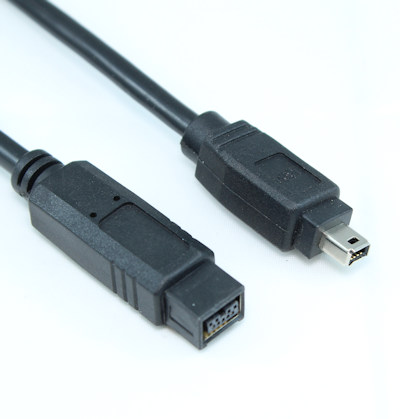 15ft, 9 Pin to 4 Pin Firewire-800/400 Bilingual Cable