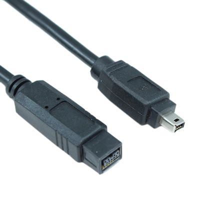 15ft, 9 Pin to 4 Pin Firewire-800/400 Bilingual Cable