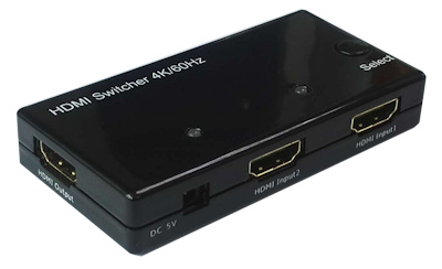 2 IN/1 OUT HDMI Switch AUTO-SELECT, 4Kx2K@60Hz / 4:4:4 / HDCP2.2
