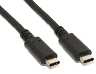 3ft USB 3.2 Gen 2 Type-C Male to Type-C Male Cable 10Gbps w/FERRITES Black