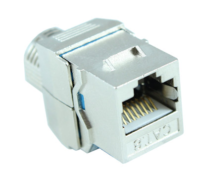 Keystone Jack Insert/Punch-down - Cat 8 RJ45 Networking, Die-Cast