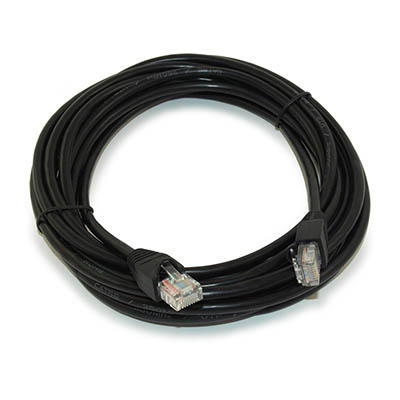 14ft Cat5E Ethernet RJ45 Patch Cable, Stranded, Snagless Booted, BLACK
