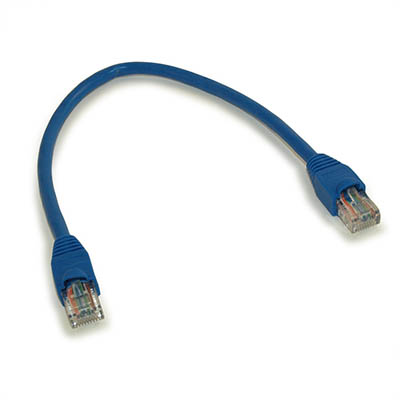 1ft Cat6 Ethernet RJ45 Patch Cable, Stranded, Snagless Booted, BLUE