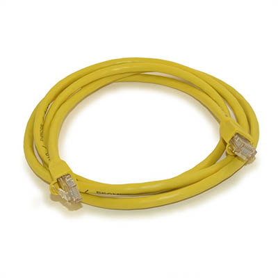 5ft Cat6 Ethernet RJ45 Patch Cable, Stranded, Snagless Booted, YELLOW