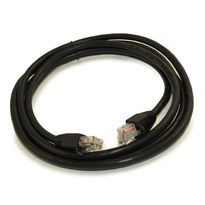 7ft Cat6 Ethernet RJ45 Patch Cable, Stranded, Snagless Booted, BLACK