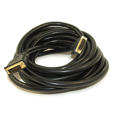25ft DVI-D Dual Link DIGITAL (26 AWG) Male to Male Gold Plated Cable